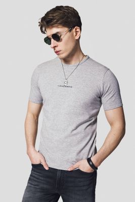 Lancerto - T-shirt męski wiosenny ze sklepu: Lancerto S.A. w kategorii: T-shirty męskie - zdjęcie 938E51-772-11513_TS073123000002.SZARY