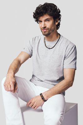 Lancerto - T-shirt męski casual ze sklepu: Lancerto S.A. w kategorii: T-shirty męskie - zdjęcie 938E51-772-11513_TS073123000012.SZARY