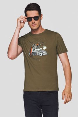 T-shirt męski Lancerto ze sklepu: Lancerto S.A. w kategorii: T-shirty męskie - zdjęcie 938E51-772-11513_TS073221000020.KHAKI
