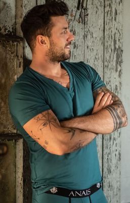 T-shirt męski na wiosnę ze sklepu: Intymna w kategorii: T-shirty męskie - zdjęcie 9621D59-45C-2676_192370