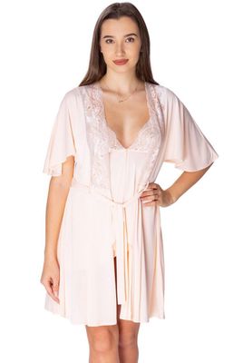 Szlafrok damski bez wzorów elegancki ze sklepu: Intymna w kategorii: Szlafroki damskie - zdjęcie 9621D59-45C-2676_236536