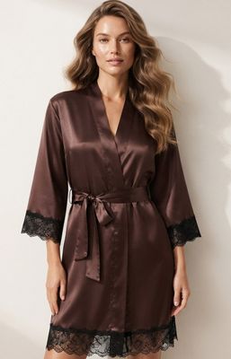Szlafrok damski elegancki ze sklepu: Intymna w kategorii: Szlafroki damskie