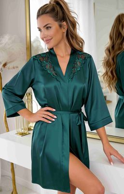 Szlafrok damski elegancki ze sklepu: Intymna w kategorii: Szlafroki damskie - zdjęcie 9621D59-45C-2676_361542