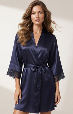 Szlafrok damski elegancki ze sklepu: Intymna w kategorii: Szlafroki damskie - zdjęcie 9621D59-45C-2676_119990