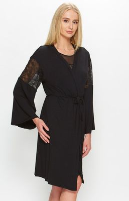 Szlafrok damski elegancki ze sklepu: Intymna w kategorii: Szlafroki damskie - zdjęcie 9621D59-45C-2676_151411