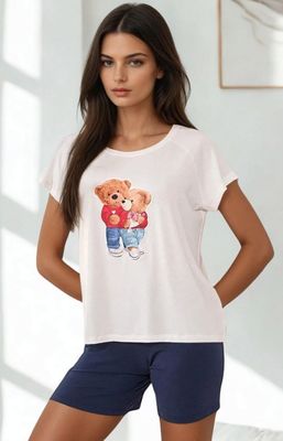 Piżama z nadrukami Irall ze sklepu: Primodo w kategorii: Piżamy damskie - zdjęcie A0D05E-522-13421_214707