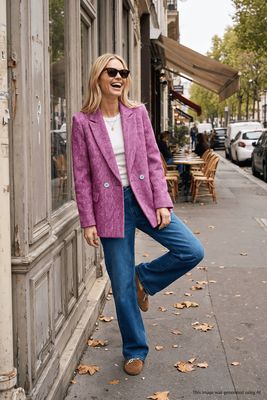 Marynarka casual wiosenny NAOKO-STORE.pl ze sklepu: NAOKO w kategorii: Marynarki damskie - zdjęcie A8F38C0-26C-6400_15689699557749