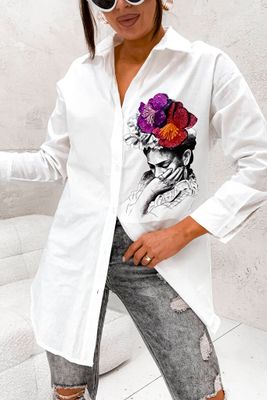 Koszula damska casual Olika ze sklepu: olika.com.pl w kategorii: Koszule damskie - zdjęcie AE84B5C-5EA-3073_16336