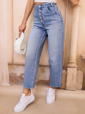 Jeansy damskie na wiosnę casualowe Olika ze sklepu: olika.com.pl w kategorii: Jeansy damskie - zdjęcie AE84B5C-5EA-3073_18742