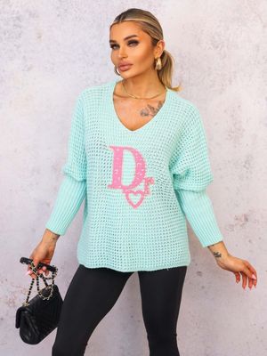 Olika - Sweter damski na zimę casualowy ze sklepu: olika.com.pl w kategorii: Swetry damskie - zdjęcie AE84B5C-5EA-3073_18974
