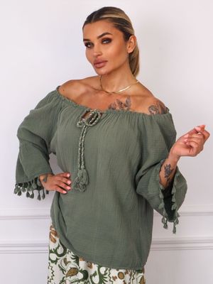 Bluzka damska w stylu boho Olika ze sklepu: olika.com.pl w kategorii: Bluzki damskie - zdjęcie AE84B5C-5EA-3073_19603