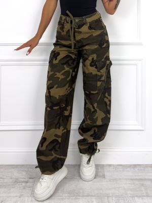 Spodnie damskie w militarnym stylu Olika ze sklepu: olika.com.pl w kategorii: Spodnie damskie