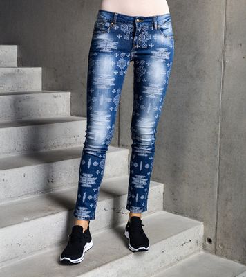 Jeansy damskie na wiosnę ze sklepu: gemre w kategorii: Jeansy damskie - zdjęcie B960DE9-B0C-5025_30106-U