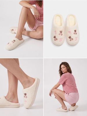 Kapcie damskie na zimę Sinsay ze sklepu: Sinsay w kategorii: Kapcie damskie - zdjęcie CC22A15-4CA-6968_002KL