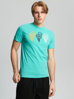 T-shirt męski w stylu młodzieżowym Sinsay ze sklepu: Sinsay w kategorii: T-shirty męskie - zdjęcie CC22A15-4CA-6968_0172T
