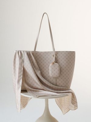 Sinsay - Shopper bag elegancka ze sklepu: Sinsay w kategorii: Torby Shopper bag - zdjęcie CC22A15-4CA-6968_018IH
