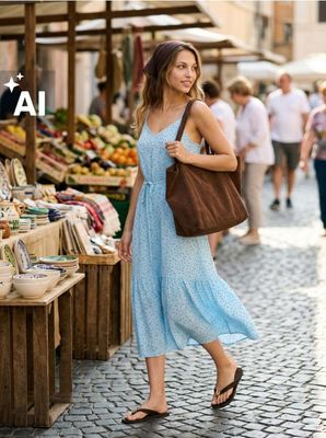 Sukienka trapezowa letnia Sinsay ze sklepu: Sinsay w kategorii: Sukienki - zdjęcie CC22A15-4CA-6968_023JM