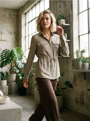 Koszula damska casual wiosenna Sinsay ze sklepu: Sinsay w kategorii: Koszule damskie - zdjęcie CC22A15-4CA-6968_039GY
