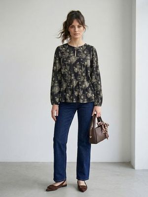 Bluzka damska casual jesienna Sinsay ze sklepu: Sinsay w kategorii: Bluzki damskie - zdjęcie CC22A15-4CA-6968_044GY