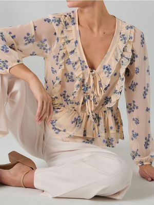 Sinsay - Bluzka damska casual ze sklepu: Sinsay w kategorii: Bluzki damskie - zdjęcie CC22A15-4CA-6968_084GY