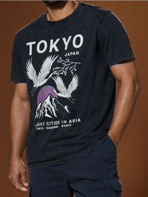 T-shirt męski elegancki ze sklepu: Sinsay w kategorii: T-shirty męskie - zdjęcie CC22A15-4CA-6968_1046Z