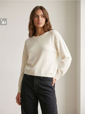 Sweter damski casualowy na zimę Sinsay ze sklepu: Sinsay w kategorii: Swetry damskie - zdjęcie CC22A15-4CA-6968_127KJ