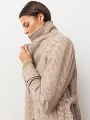 Płaszcz damski casual jesienny Sinsay ze sklepu: Sinsay w kategorii: Płaszcze damskie - zdjęcie CC22A15-4CA-6968_154KU