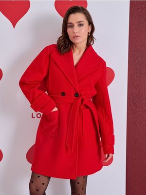 Płaszcz damski casual Sinsay ze sklepu: Sinsay w kategorii: Płaszcze damskie - zdjęcie CC22A15-4CA-6968_179GZ