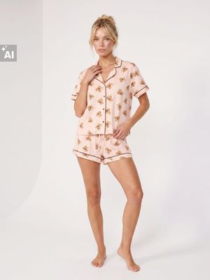 Piżama w nadruki Sinsay ze sklepu: Sinsay w kategorii: Piżamy damskie - zdjęcie CC22A15-4CA-6968_189KH