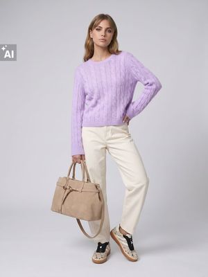 Sweter damski casual Sinsay ze sklepu: Sinsay w kategorii: Swetry damskie - zdjęcie CC22A15-4CA-6968_191KJ