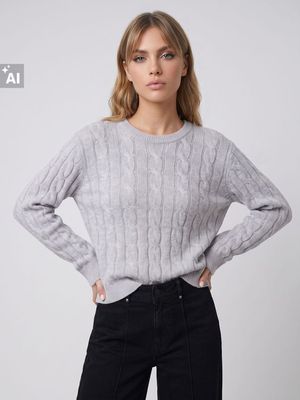 Sweter damski casual Sinsay ze sklepu: Sinsay w kategorii: Swetry damskie - zdjęcie CC22A15-4CA-6968_191KJ