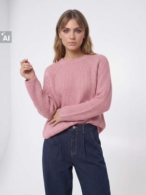 Sweter damski casualowy Sinsay ze sklepu: Sinsay w kategorii: Swetry damskie - zdjęcie CC22A15-4CA-6968_192KJ