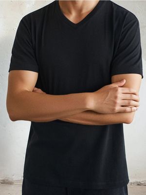 T-shirt męski casual Sinsay ze sklepu: Sinsay w kategorii: T-shirty męskie - zdjęcie CC22A15-4CA-6968_1986O
