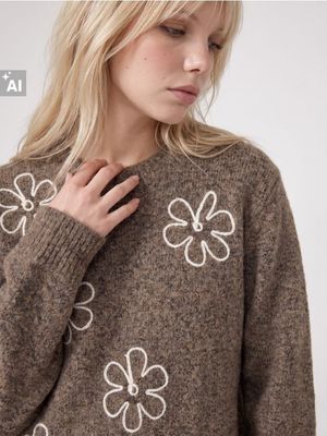 Sinsay - Sweter damski casualowy ze sklepu: Sinsay w kategorii: Swetry damskie - zdjęcie CC22A15-4CA-6968_206KJ