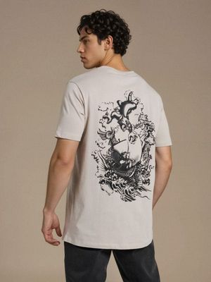 T-shirt męski elegancki Sinsay ze sklepu: Sinsay w kategorii: T-shirty męskie - zdjęcie CC22A15-4CA-6968_222HL