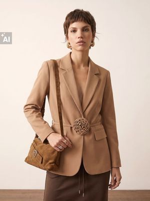 Marynarka jesienny elegancki Sinsay ze sklepu: Sinsay w kategorii: Marynarki damskie - zdjęcie CC22A15-4CA-6968_224GA