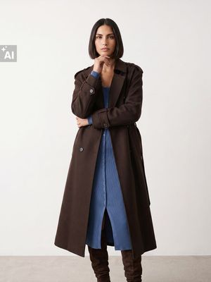 Płaszcz damski casual Sinsay ze sklepu: Sinsay w kategorii: Płaszcze damskie - zdjęcie CC22A15-4CA-6968_229KS