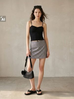 Spódnica casualowa Sinsay ze sklepu: Sinsay w kategorii: Spódnice - zdjęcie CC22A15-4CA-6968_2309Z