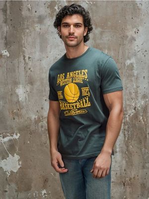 T-shirt męski wiosenny Sinsay ze sklepu: Sinsay w kategorii: T-shirty męskie - zdjęcie CC22A15-4CA-6968_256HL