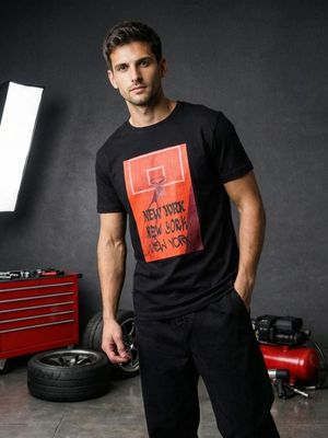 T-shirt męski na wiosnę młodzieżowy Sinsay ze sklepu: Sinsay w kategorii: T-shirty męskie - zdjęcie CC22A15-4CA-6968_258HL