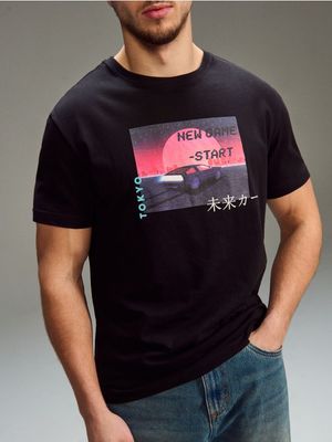 T-shirt męski na wiosnę Sinsay ze sklepu: Sinsay w kategorii: T-shirty męskie - zdjęcie CC22A15-4CA-6968_262HL