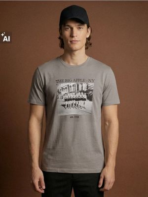 T-shirt męski młodzieżowy Sinsay ze sklepu: Sinsay w kategorii: T-shirty męskie - zdjęcie CC22A15-4CA-6968_277HL