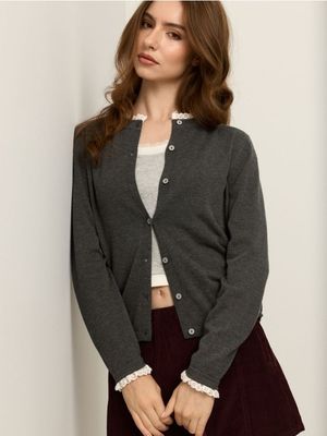Sinsay - Sweter damski casual ze sklepu: Sinsay w kategorii: Swetry damskie - zdjęcie CC22A15-4CA-6968_308JW