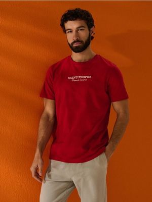 T-shirt męski w stylu młodzieżowym Sinsay ze sklepu: Sinsay w kategorii: T-shirty męskie - zdjęcie CC22A15-4CA-6968_343HL