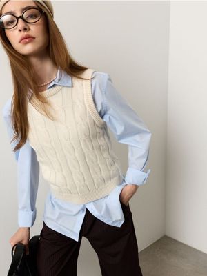 Kamizelka damska casual Sinsay ze sklepu: Sinsay w kategorii: Kamizelki damskie - zdjęcie CC22A15-4CA-6968_343JW