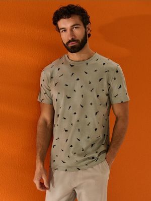 T-shirt męski na wiosnę Sinsay ze sklepu: Sinsay w kategorii: T-shirty męskie - zdjęcie CC22A15-4CA-6968_344HL