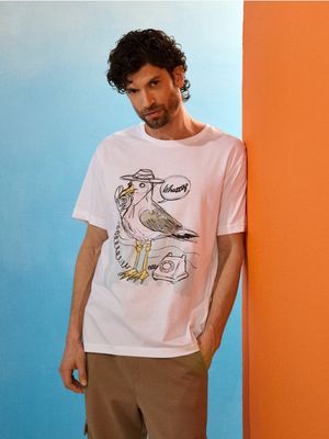 T-shirt męski Sinsay ze sklepu: Sinsay w kategorii: T-shirty męskie - zdjęcie CC22A15-4CA-6968_350HL