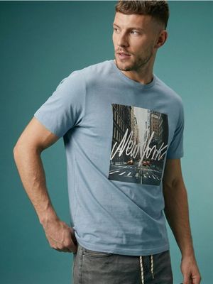 T-shirt męski młodzieżowy Sinsay ze sklepu: Sinsay w kategorii: T-shirty męskie - zdjęcie CC22A15-4CA-6968_364HL