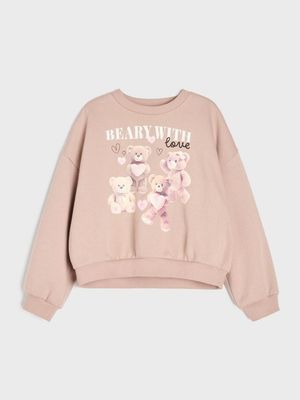 Bluza dziewczęca na wiosnę Sinsay ze sklepu: Sinsay w kategorii: Bluzy dziewczęce - zdjęcie CC22A15-4CA-6968_373JZ