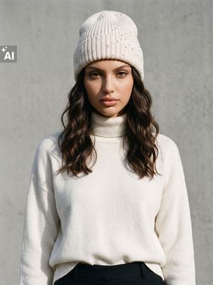 Czapka zimowa damska Sinsay ze sklepu: Sinsay w kategorii: Czapki zimowe damskie - zdjęcie CC22A15-4CA-6968_379JU